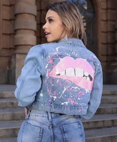 jaqueta jeans boca rosa - comprar online