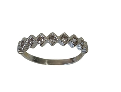 Anel Losangolo Zircônia 3241 Prata 925 - comprar online
