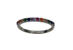 Anel Pedras Coloridas 3255 Prata 925 - comprar online