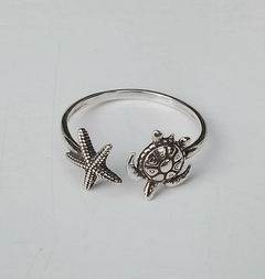 Anel Ajustável tartaruga estrela 2450 Prata 925 - comprar online
