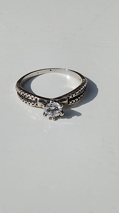 ANEL Solitário Zircônia 36162 PRATA 925 - comprar online