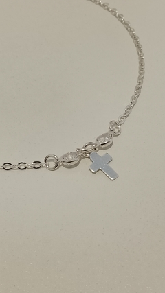 Pulseira Cruz Com zircônia Prata 925 - comprar online