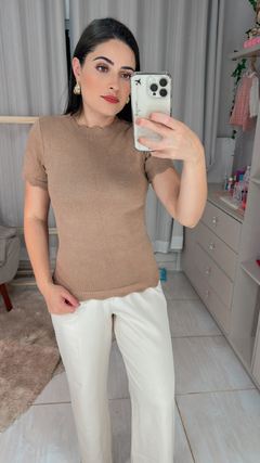 Blusa ondas tricô modal