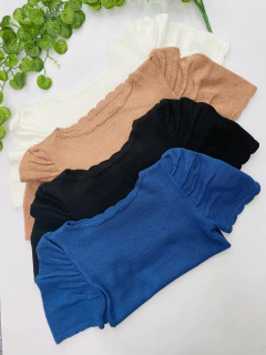 Blusa manga Bufante com ondas Modal - comprar online