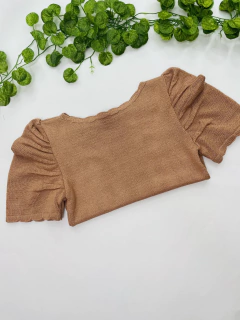 Blusa manga Bufante com ondas Modal - NB TRICOOT