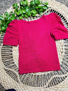 Blusa manga Bufante com ondas Modal