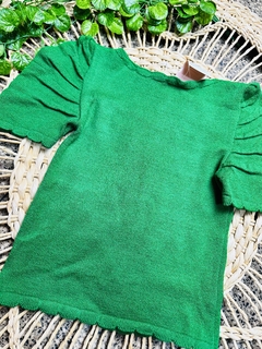 Blusa manga Bufante com ondas Modal - loja online