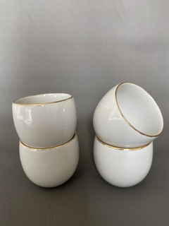 Cuenco +q2 100 ml esmaltado con filete oro en internet