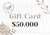 Gift Card $50.000
