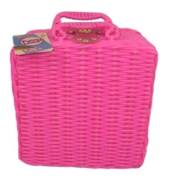 Set De Té Canasta Rosa Unicornio 7 Piezas - Cresko - Juguetería Pekita's