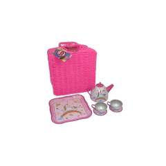Set De Té Canasta Rosa Unicornio 7 Piezas - Cresko