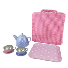 Set De Té Canasta Rosa Unicornio 7 Piezas - Cresko - comprar online