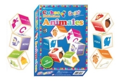 Cubos de madera animales didácticos - gordillo - comprar online
