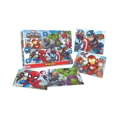 4 Puzzles Rompecabeza Marvel Super Hero Vengadores - Tapimóvil - comprar online