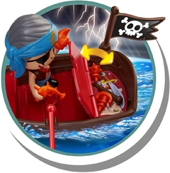 Bote pirata con 2 figuras Pinypon Action - comprar online