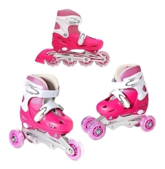 Patines Rollers California 3 En 1 Rosa - comprar online
