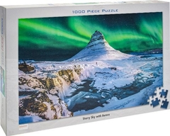 Rompecabezas 1000 Starry sky with aurora - comprar online