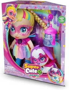 Muñeca Super Cute Rainbow Party Luz + Mascota Sharif Express - comprar online