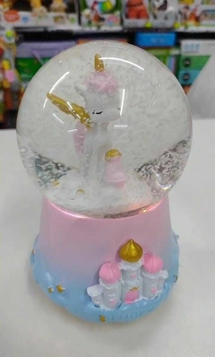 Bola De Nieve Cristal unicornio o kitty Con Luz y sonido - comprar online