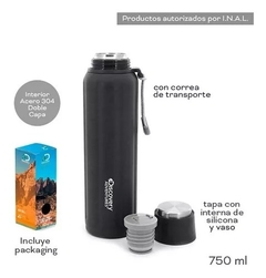 Termo Discovery Negro 750ml Acero Inoxidable - comprar online