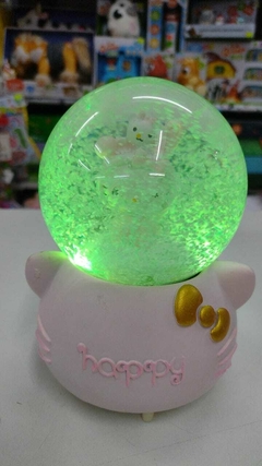 Bola De Nieve Cristal unicornio o kitty Con Luz y sonido - tienda online