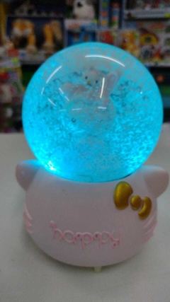 Bola De Nieve Cristal unicornio o kitty Con Luz y sonido - Juguetería Pekita's
