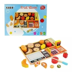 Juego De Encastre Puesto De Frutas Didáctico - Kabi - Juguetería Pekita's