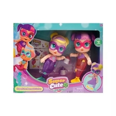 MINI MUÑECA SUPER CUTE SIRENA X2 CON MAMADERA SOFI Y SISI - comprar online