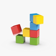 cubo mágico 8 piezas para crear - Juguetería Pekita's