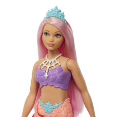 Muñeca Barbie Sirena Pelo rosa - mattel - tienda online