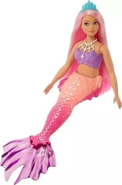 Muñeca Barbie Sirena Pelo rosa - mattel - Juguetería Pekita's