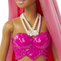 Muñeca Barbie Sirena Pelo rosa corona blanca - mattel - Juguetería Pekita's