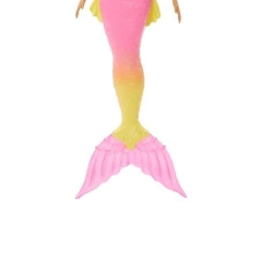 Muñeca Barbie Sirena Pelo rosa corona blanca - mattel - comprar online