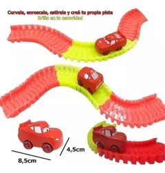Super Pista Flexible Cars 112 Piezas Encastre Luminosa - Faydi en internet