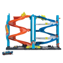 Imagen de Hot Wheels City Pista de Juguete Torre de Carreras con Doble Altura