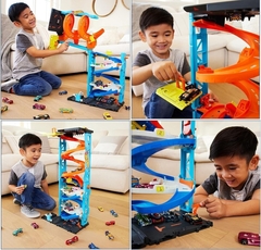 Hot Wheels City Pista de Juguete Torre de Carreras con Doble Altura en internet