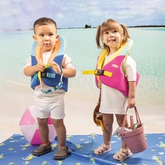 Chaleco Bubble azul - mibi - tienda online