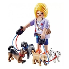 Paseadora de Perros con 4 perros - playmobil en internet