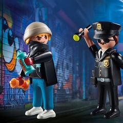 Playmobil Dúo Pack Policía Y Vándalo - comprar online