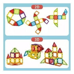 Bloques Magnéticos Magnetic Tiles 90 piezas - Juguetería Pekita's