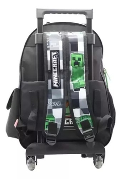 Mochila Escolar Con Carro 16 Pulgadas Minecraft Mi214 - Cresko - Juguetería Pekita's