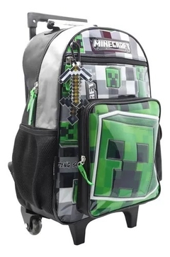Mochila Escolar Con Carro 16 Pulgadas Minecraft Mi214 - Cresko en internet