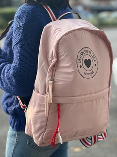 Mochila Las Oreiro Original rosa o negra 17"