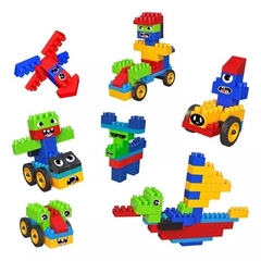 Blocky Diversión 220 Bloques C/ruedas Y Stickers - comprar online