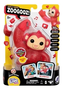Little Live Pets Hug N Hang Zoogooz mascota interactiva y estirable - Juguetería Pekita's