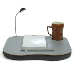 Mesa De Cama Bandeja Porta Notebook tablet Con Luz Almohadón - comprar online