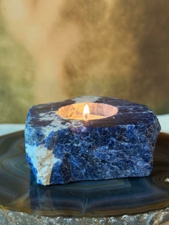 Porta velas de sodalita