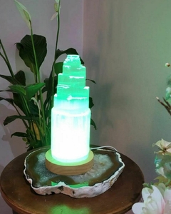 Luminária de Selenita Branca - loja online