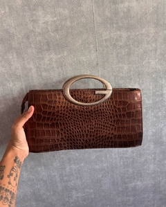 Clutch Couro - Barganhei Brechó