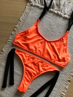 BK OLIVIA LISA - NARANJA FLUO C/ NEGRO